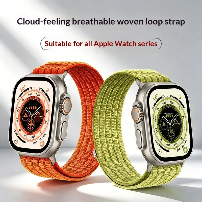 Single-loop Breathable Braided Nylon Watch Strap