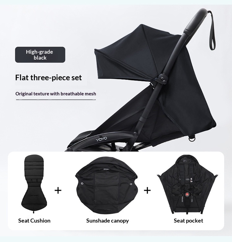 Ensemble de trois pièces pour poussette à inclinaison plate et coussin de siège – Image 6