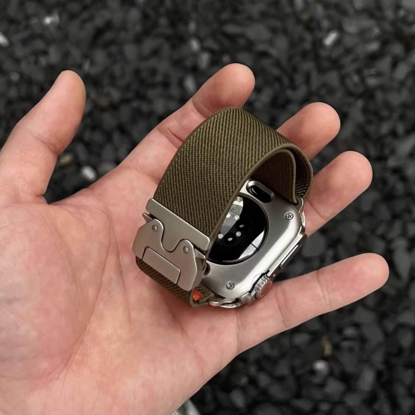 Parachute-buckle Elastic Nylon Watch Strap 2