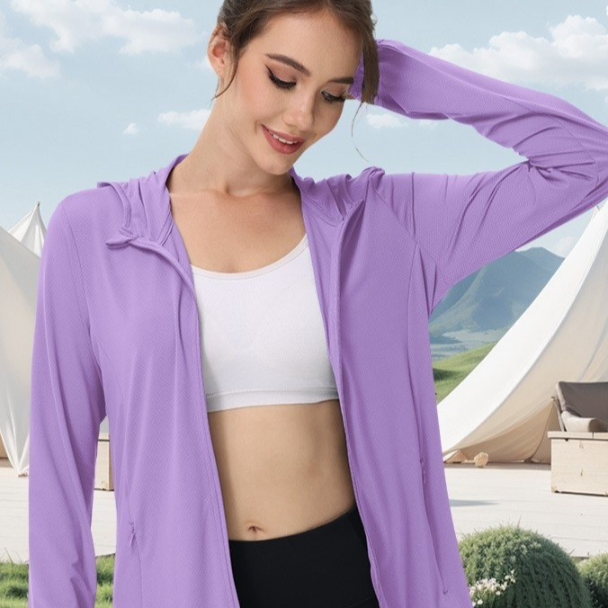 Summer Womens Sun-protective Clothing Plus-size Womens Lightweight Jacket