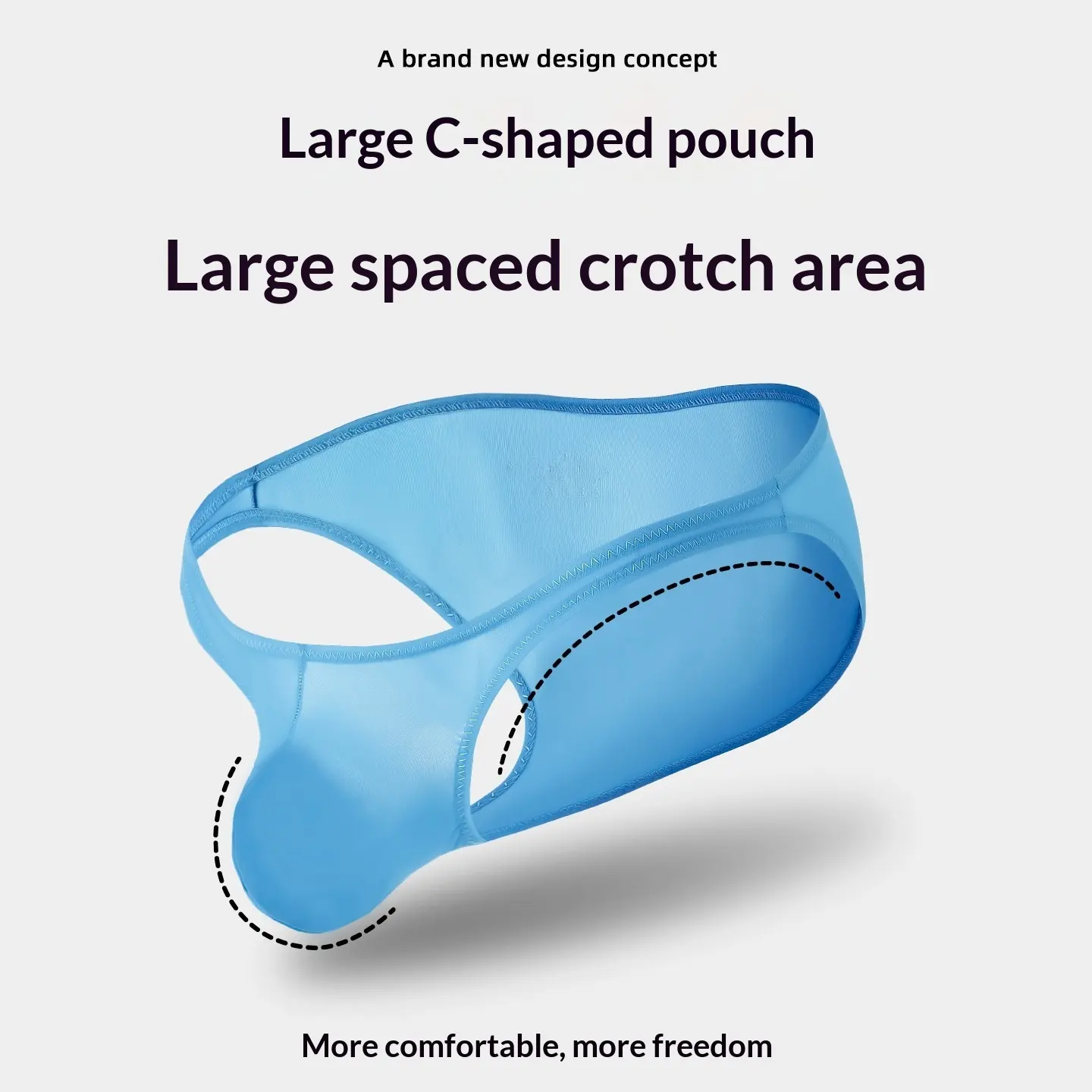 Mens Ice-silk Briefs Summer Thin Breathable Quick-drying