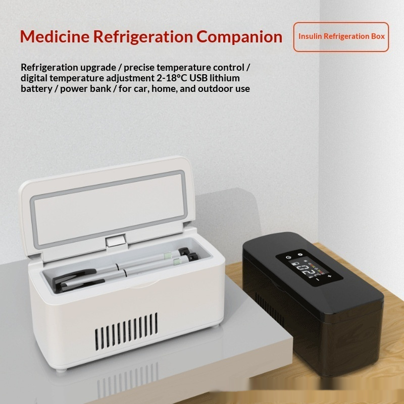 Dual Use In Car And Home Portable Insulin Frozen Box Fast Refrigeration Rechargeable Type