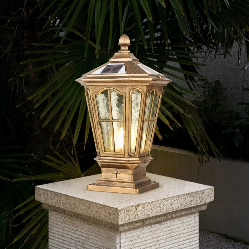 Pillar-top Solar-powered Outdoor Waterproof Lamp