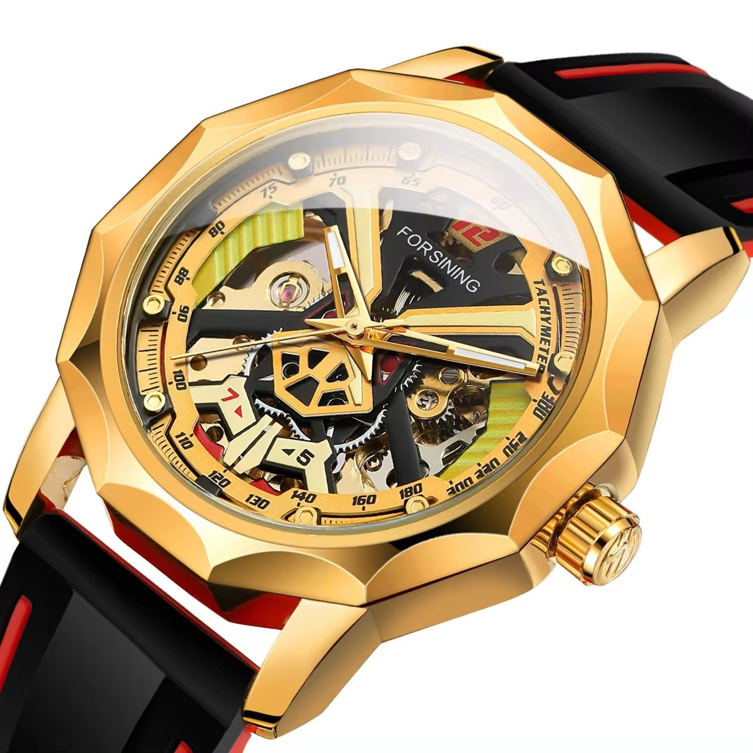Casual Hollow-out Waterproof Manual Mechanical Watch 4