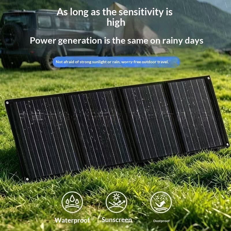 Solar Photovoltaic Panel With Type-C And 12V Outputs Foldable Solar Power Pack
