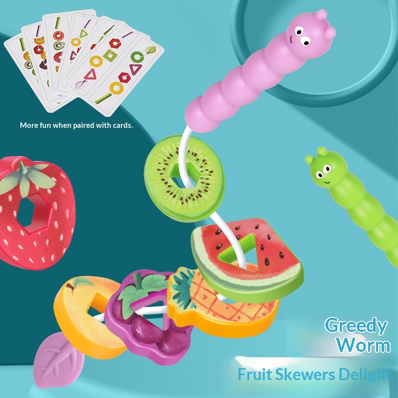 Fruit Skewer Childrens Educational Toy Beading Teaching Aid — foto 7