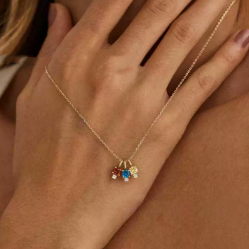 Luxury-Style Birthstone Pendant Necklace