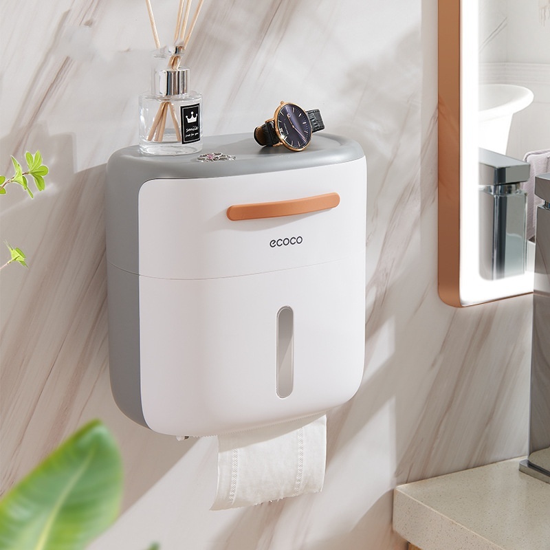 Waterproof Toilet Tissue Roll Wall-Mounted Storage Rack