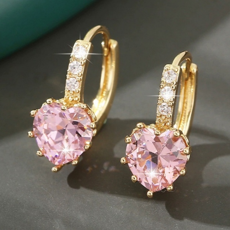Heart-shaped Multicolor Jewelry Heart-shaped Womens Earrings