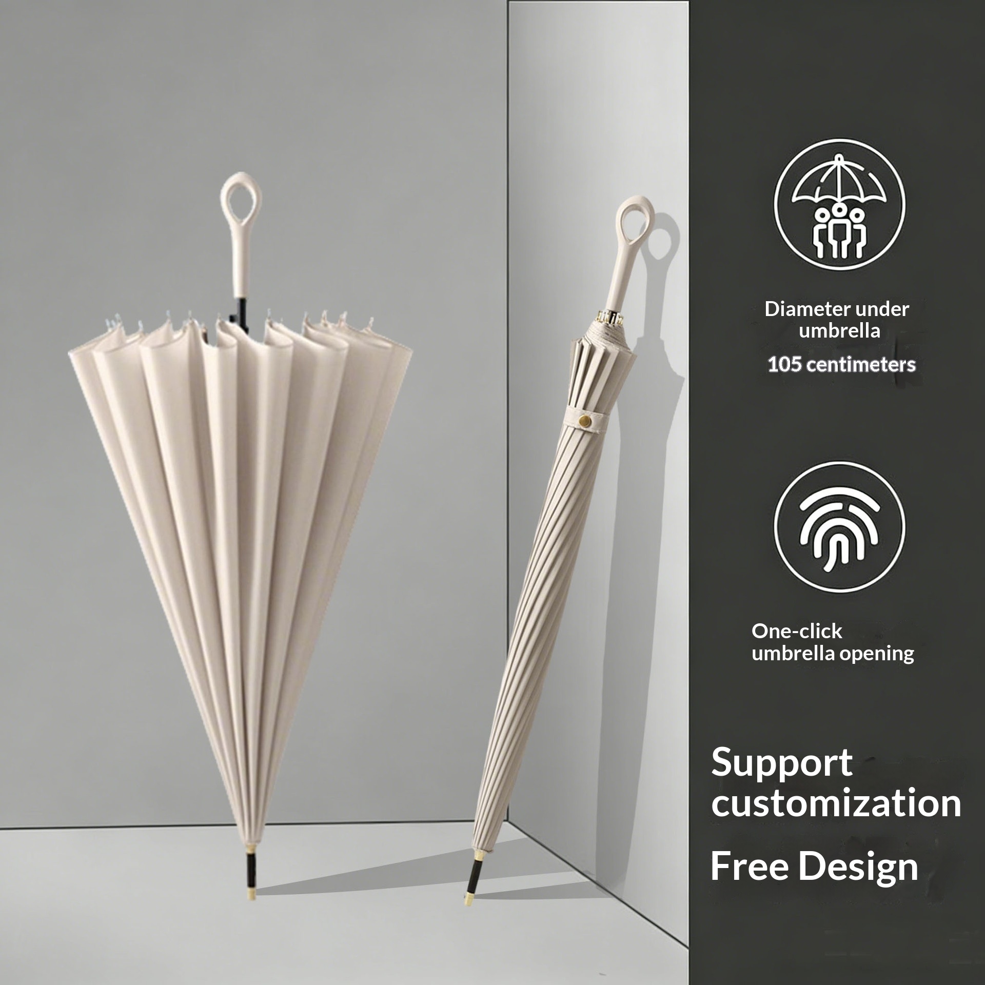 Atmospheric Korean-style Long-handled Umbrella
