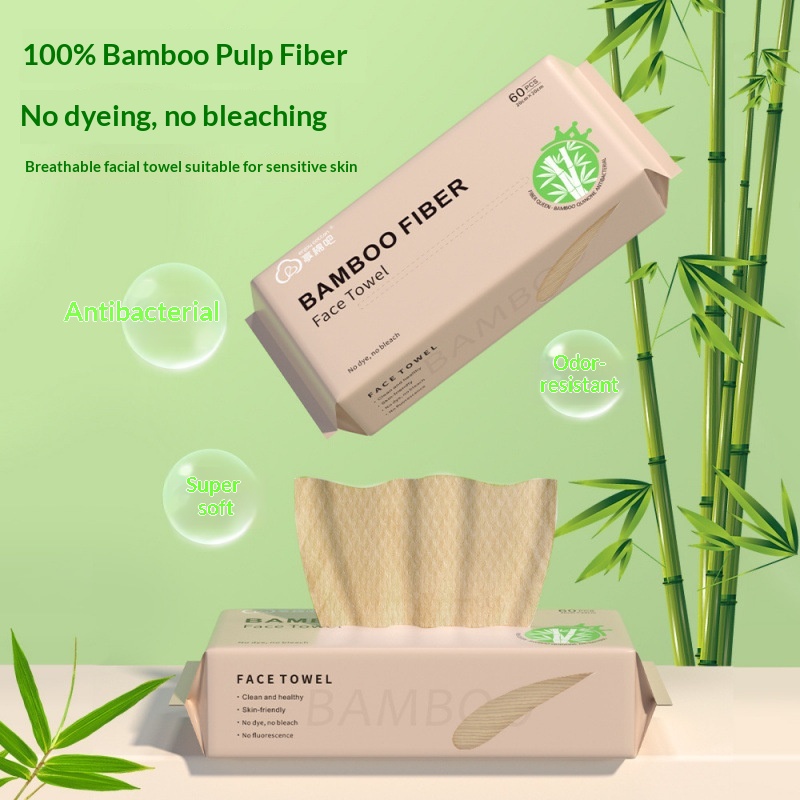Bamboo Fiber Disposable Soft Facial Wipes