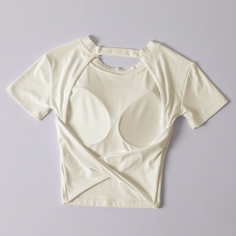 Womens Hollow-out Backless Sports Top With Built-in Chest Pads For A Beautiful Back - photo 3