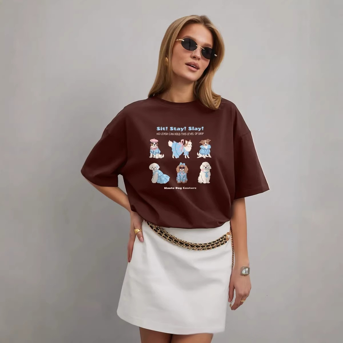 Summer New Arrival Cartoon-style Age-reducing Comfortable Printed Top