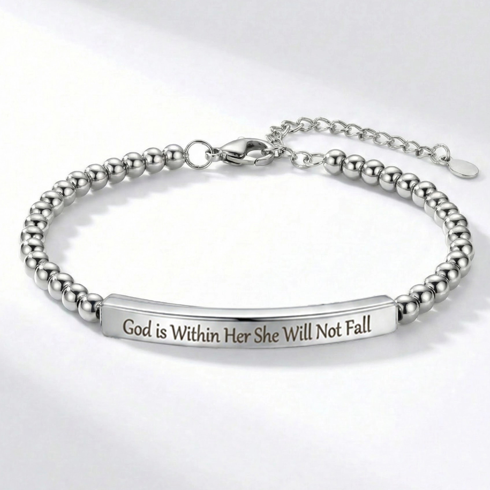 Stainless Steel Ball Geometric Bracelet For Women