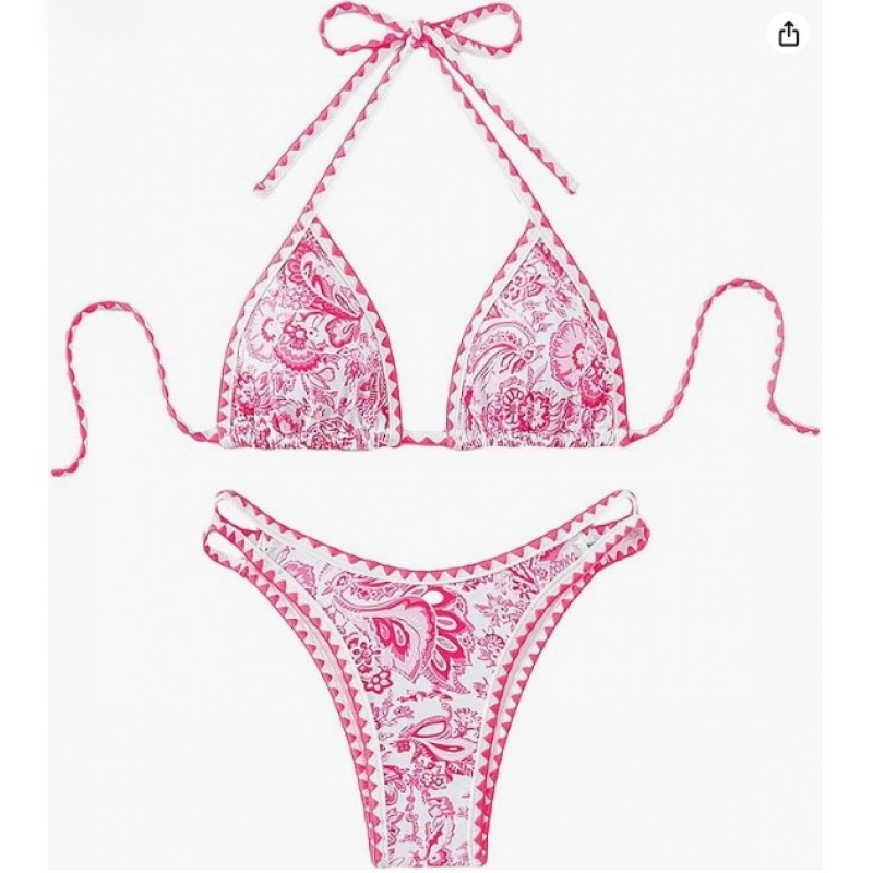 Blue-and-white Porcelain Bikini Set, Womens European And American-style Swimwear