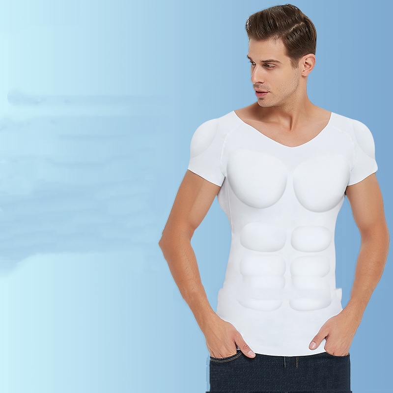 Simulated Abs And Chest Muscle Clothing Fake Muscle Underwear
