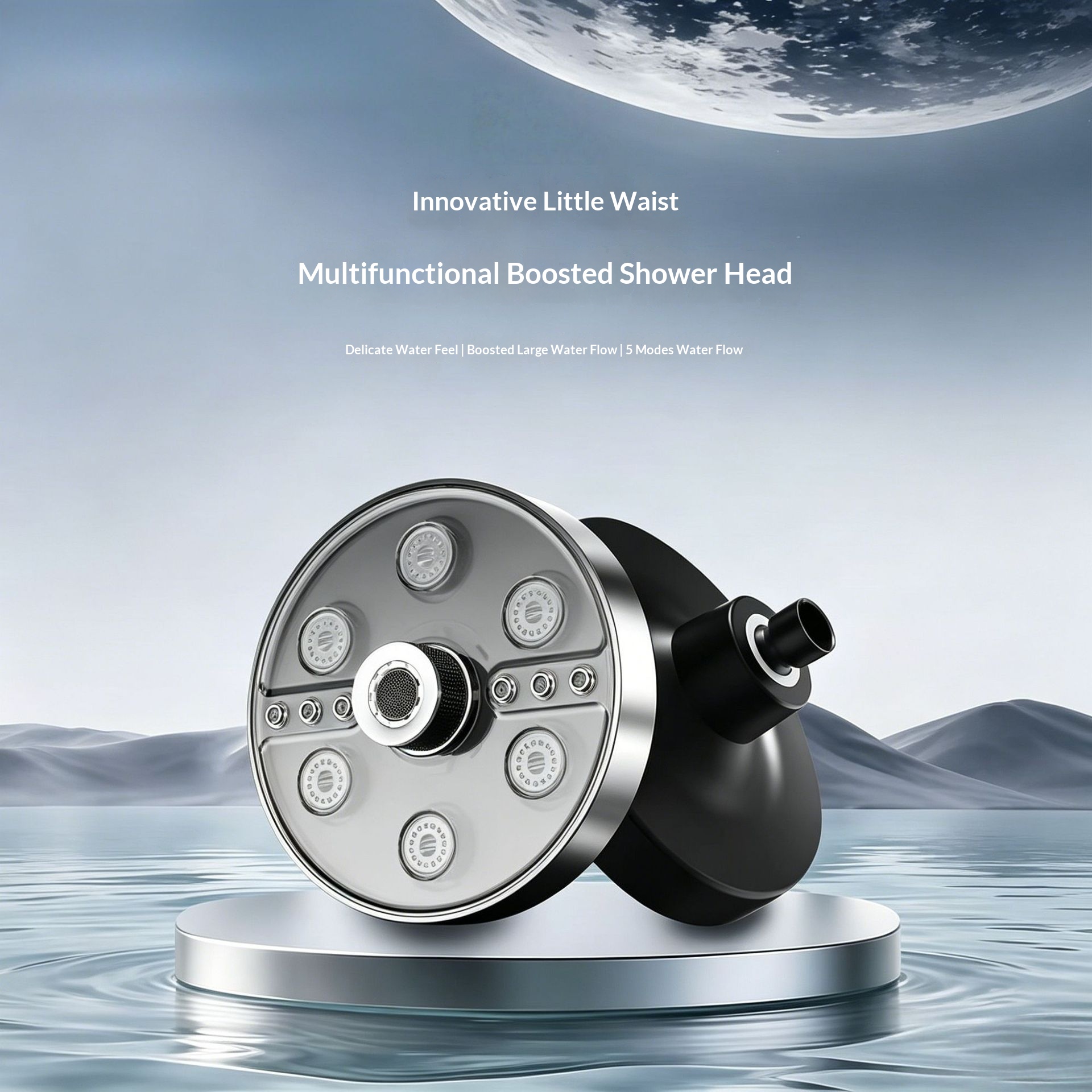 Small Waist Top-Rise Five-Function Showerhead