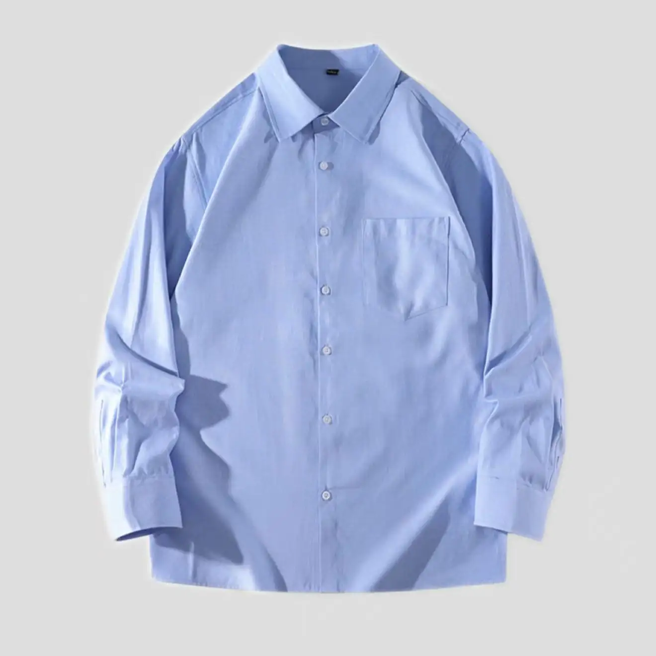 Mens Casual Stylish Relaxed-fit Lapel Shirt