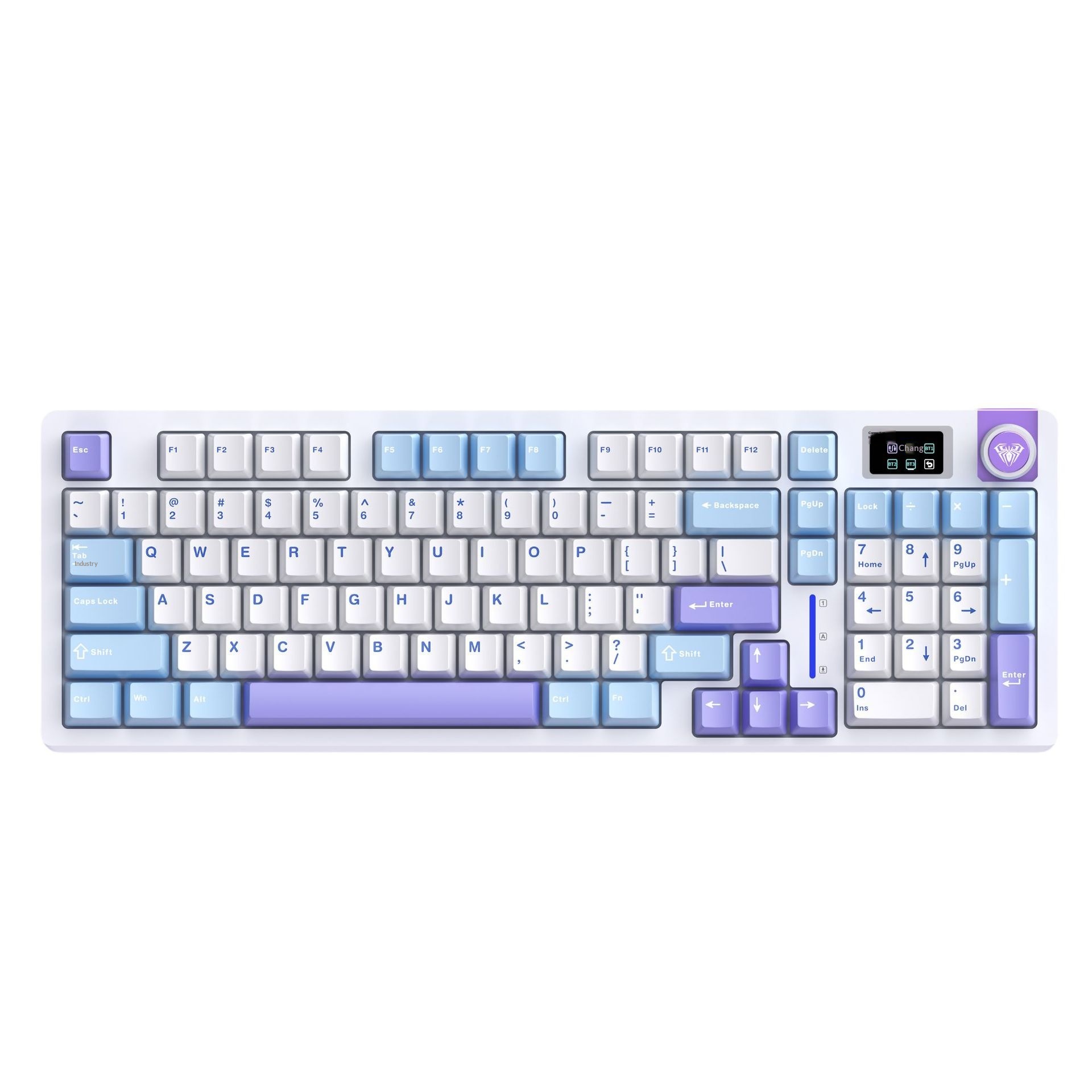 Three-mode Wireless Bluetooth Gaming Keyboard E-sports Layout With 99 Keys And Screen Display 4
