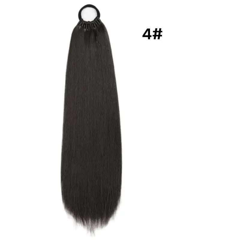 Wig Ponytail 60 Cm Long Straight Synthetic Ponytail Extension Made Of Heat-resistant Fiber