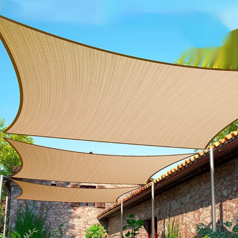 Cross-border Four-corner Outdoor Sunshade Sail, HDPE Sunshade Canopy, Triangular Dense And Thickened Shade Net