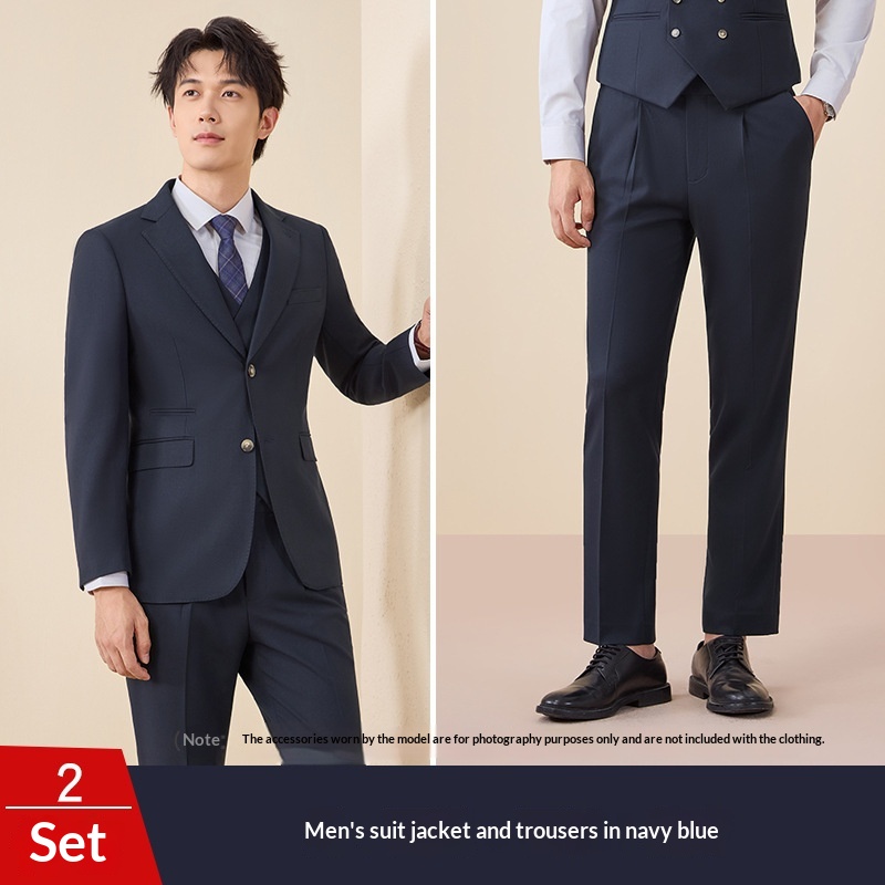 Slim-fit Elegant Hotel Manager's Work Uniform Two-piece Suit Jacket And Trousers