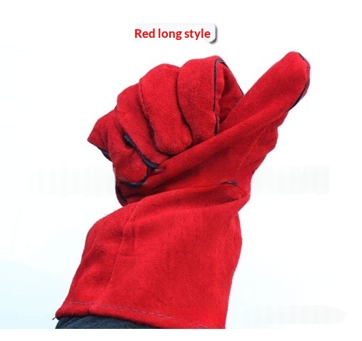 Leather Gloves Non-slip And Breathable Extended-length Welders Gloves 7