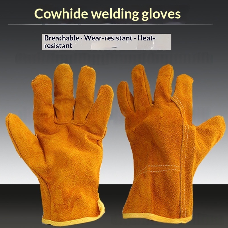 Leather Gloves Non-slip And Breathable Extended-length Welders Gloves 2