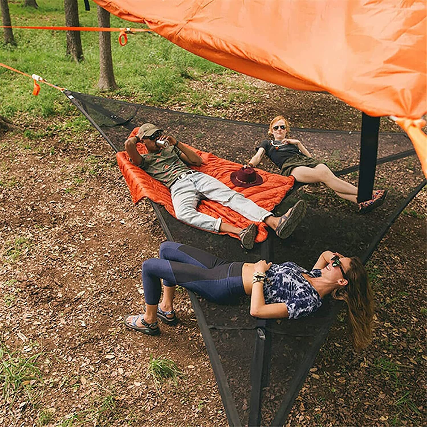 Outdoor 3 4 Person Triangle Hammock Tree Tent Leisure Hammock Bed