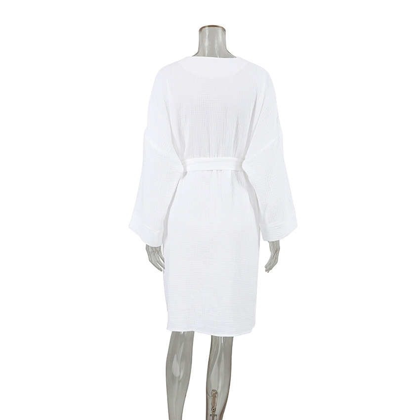 Cotton Fashion Long-sleeve Nightgown Womens Loungewear 3