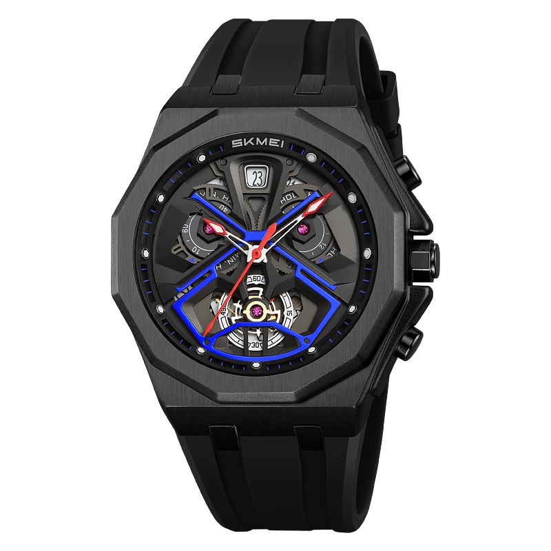 Mens Hollow-out Waterproof Multi-function Watch 3