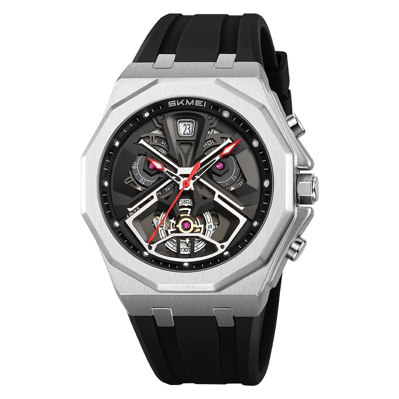 Mens Hollow-out Waterproof Multi-function Watch 6