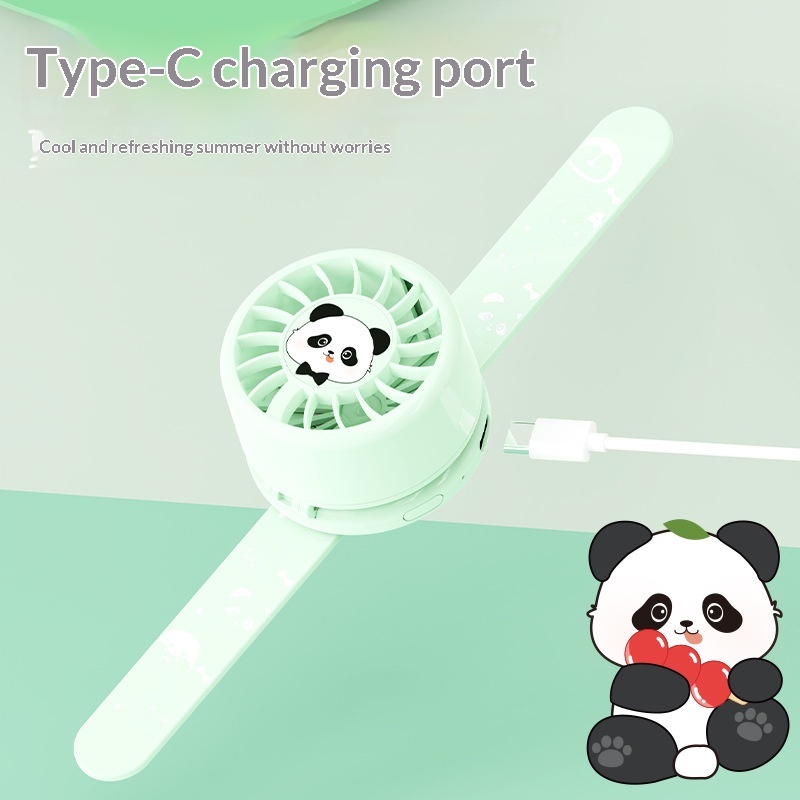 Childrens Handheld Rechargeable Mini Watch Fan 3