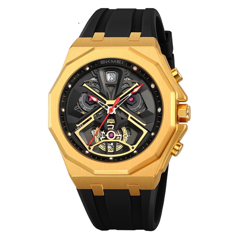 Mens Hollow-out Waterproof Multi-function Watch 7