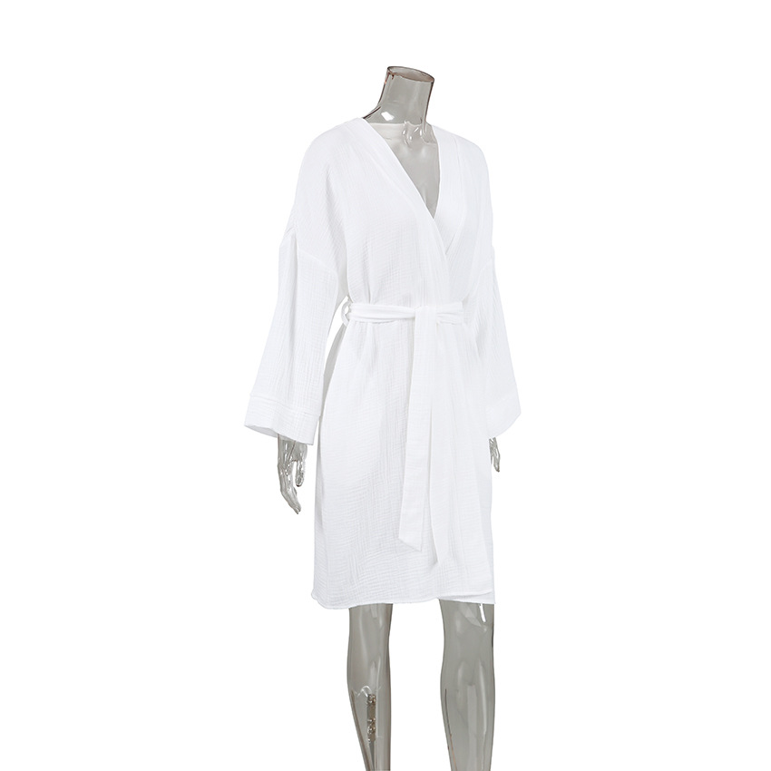 Cotton Fashion Long-sleeve Nightgown Womens Loungewear 5