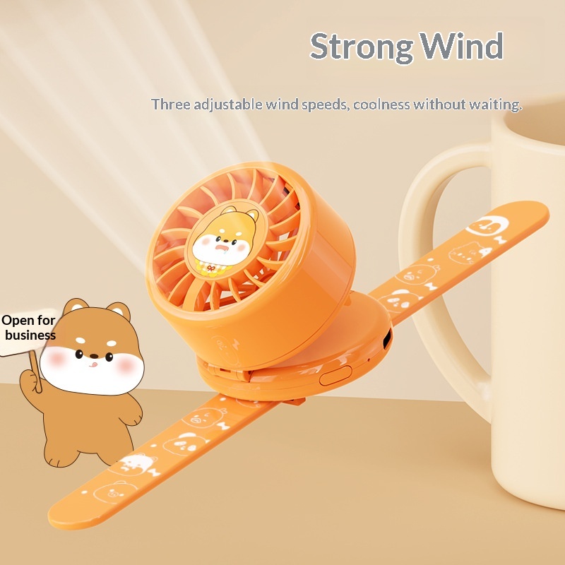 Childrens Handheld Rechargeable Mini Watch Fan 4
