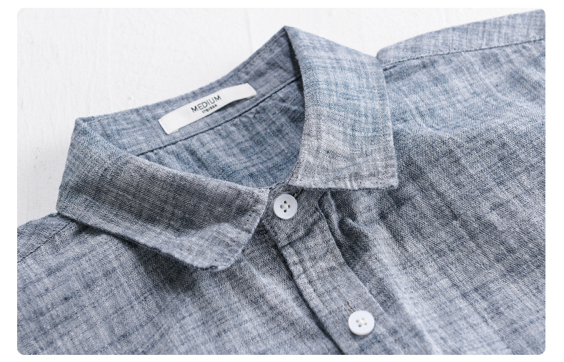 Summer Mens Clothing Simple Versatile Short-sleeve Shirt