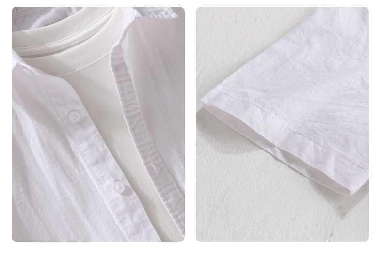 Summer Mens Clothing Simple Versatile Short-sleeve Shirt