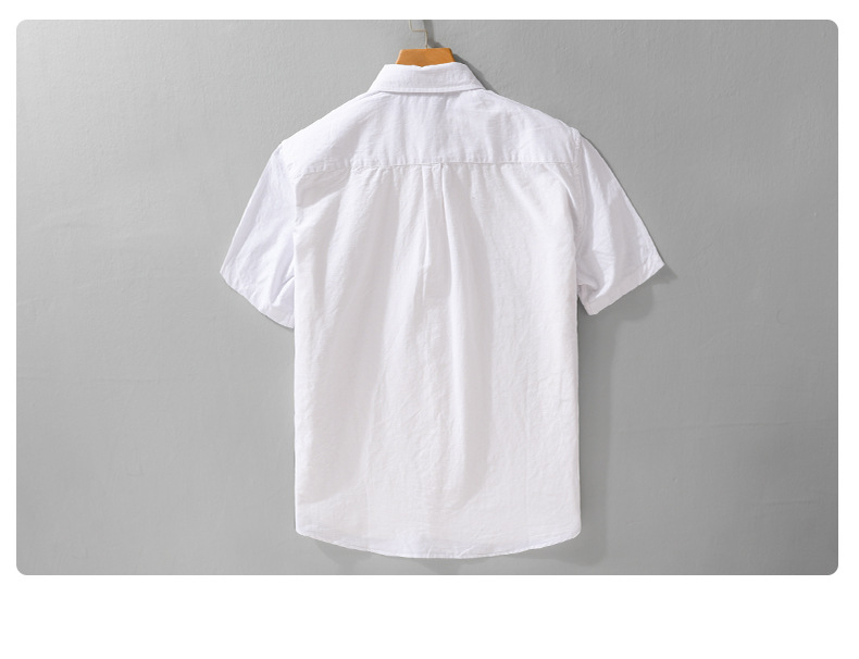 Summer Mens Clothing Simple Versatile Short-sleeve Shirt