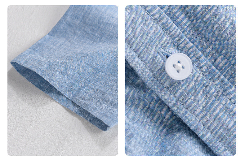 Summer Mens Clothing Simple Versatile Short-sleeve Shirt