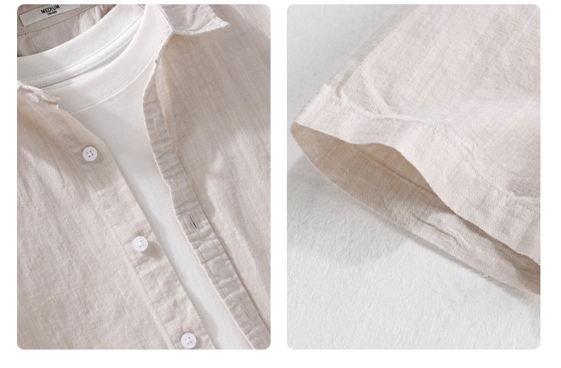 Summer Mens Clothing Simple Versatile Short-sleeve Shirt