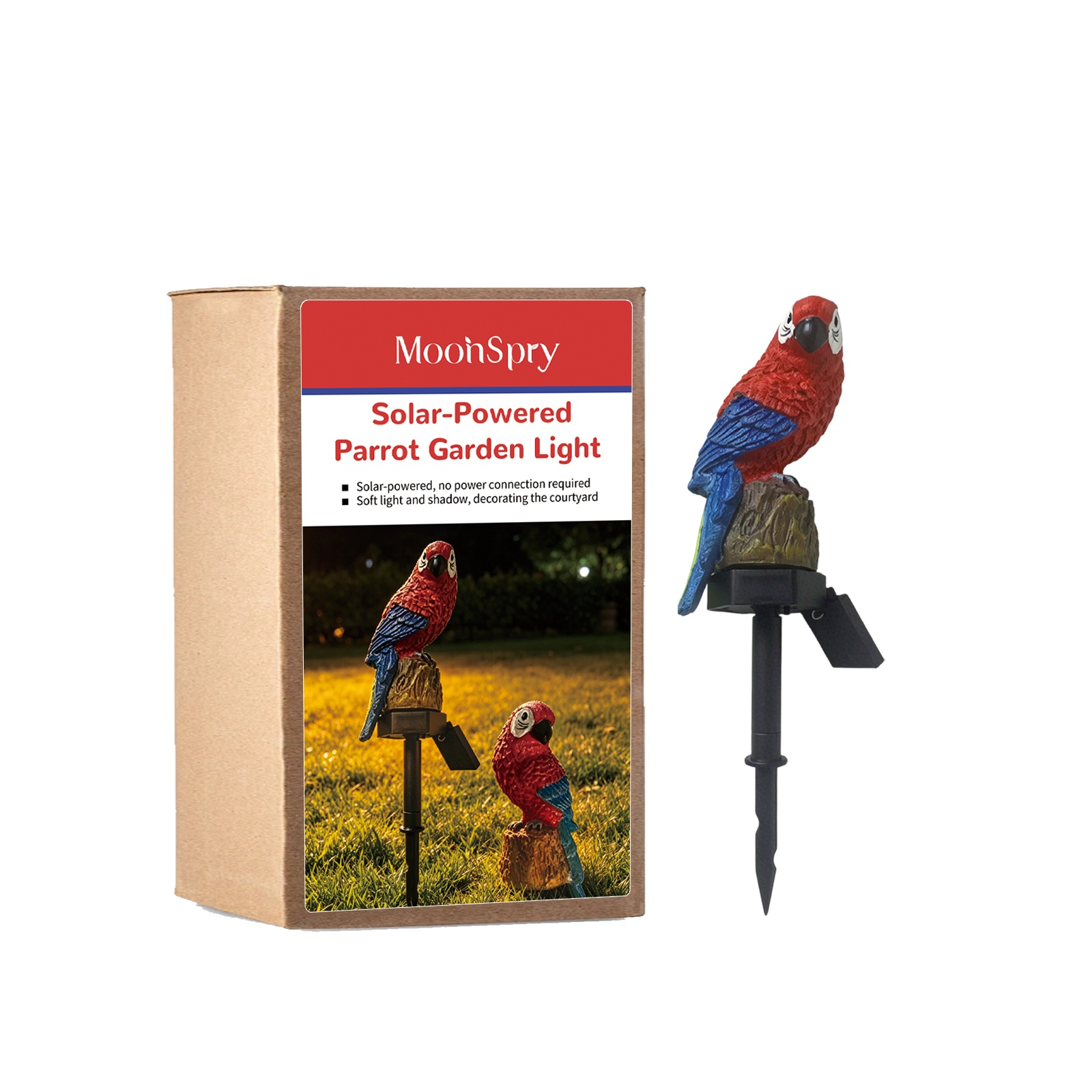 Solar Parrot Gardening Lamp