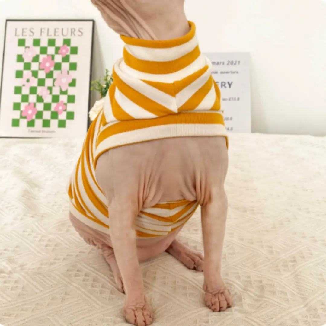Hairless Cat Sphinx Clothes German Stripes