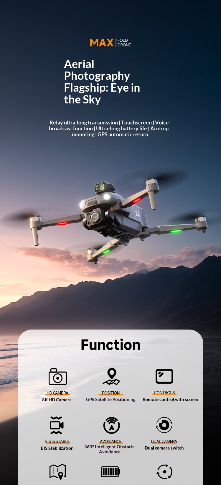 M24 GPS Brushless Drone with Airdrop