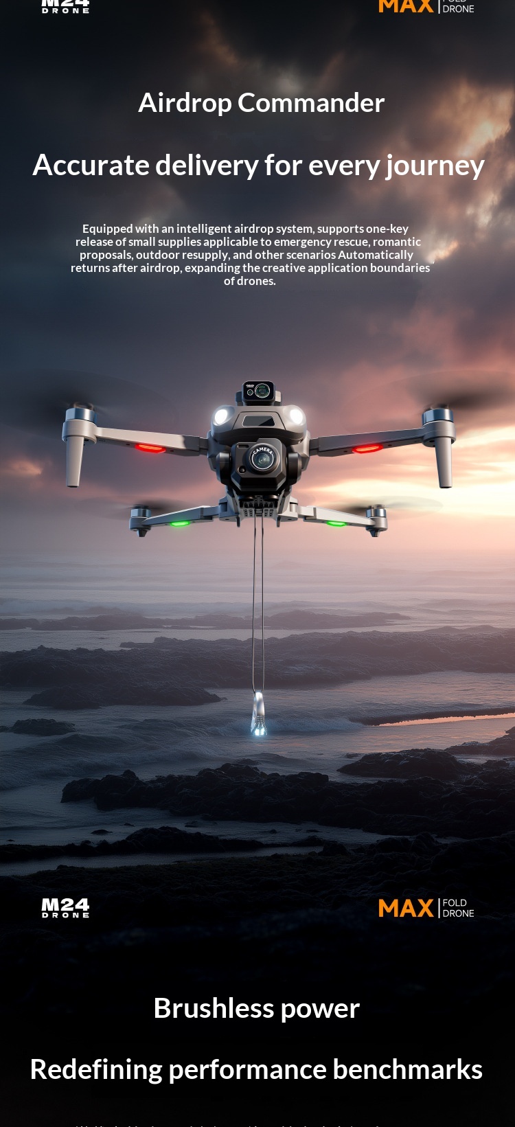 M24 GPS Brushless Drone with Airdrop