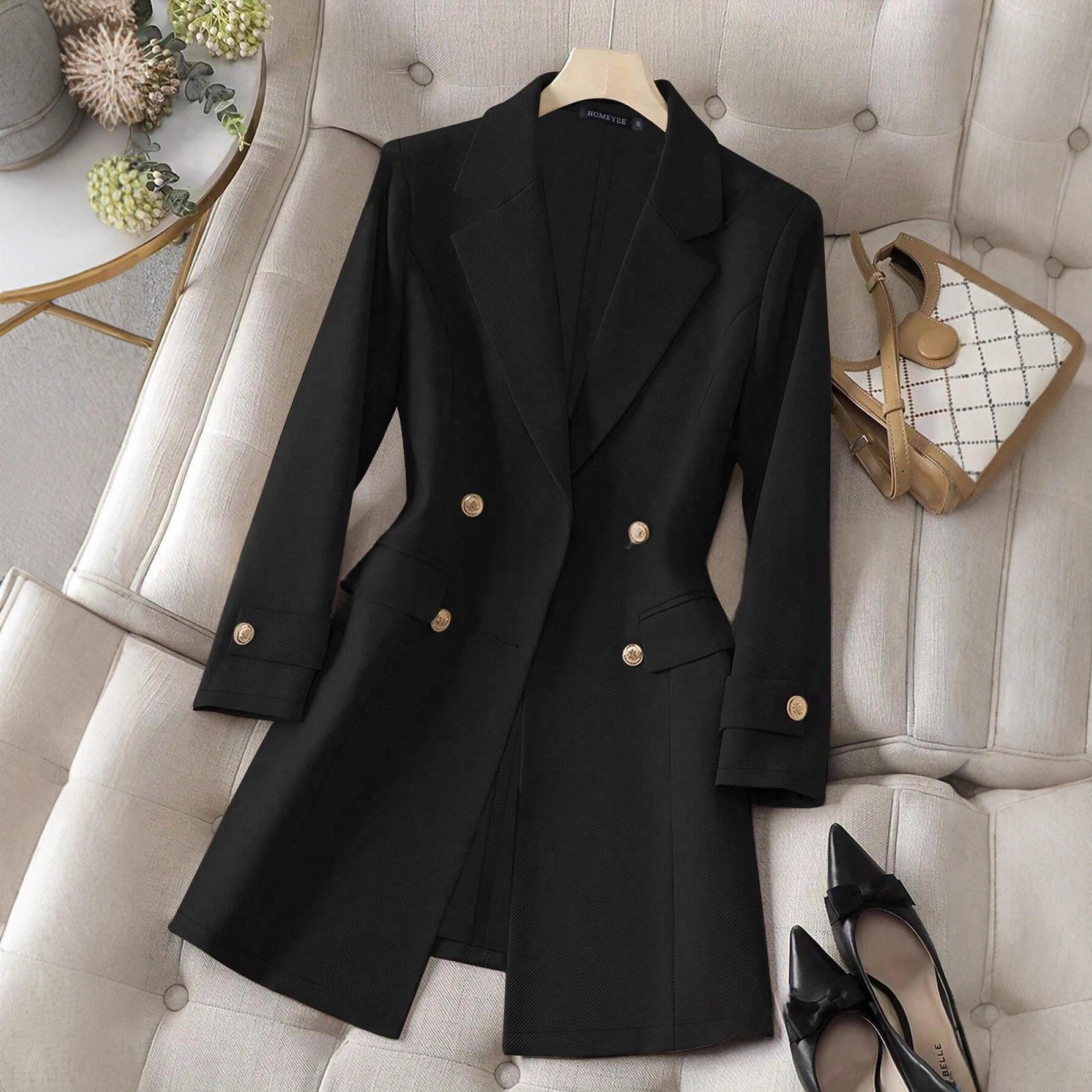 Fashionable And Versatile Long-sleeved Suit Coat With Buttons