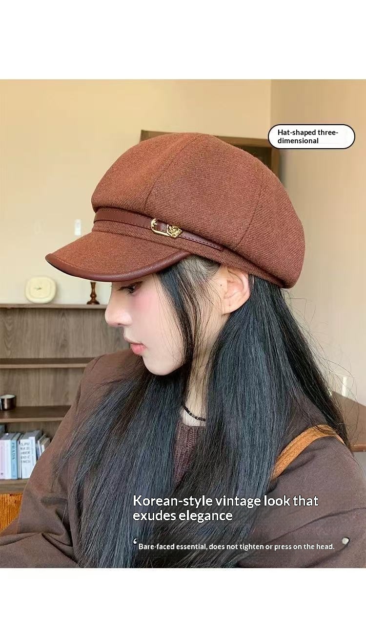 Japanese-style Retro Artistic Black Cap Beret