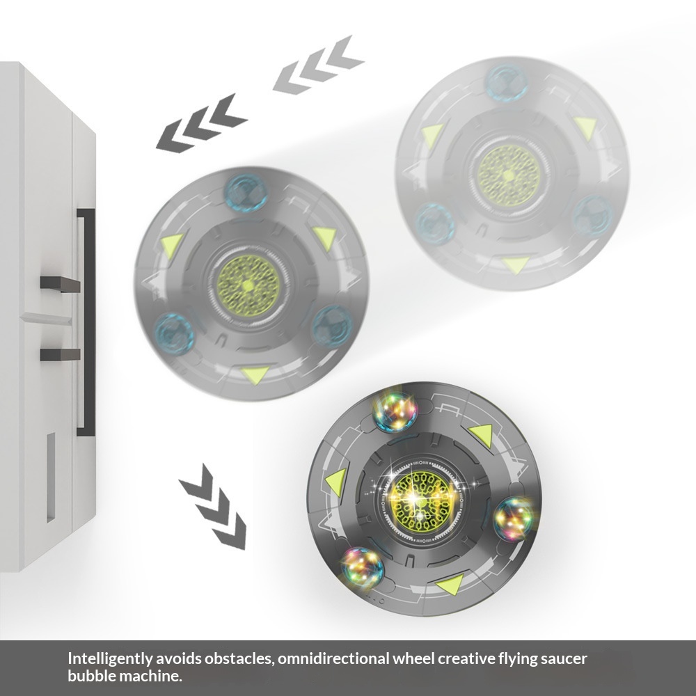 UFO Colorful Light Flying Saucer Bubble Machine Toy — foto 5