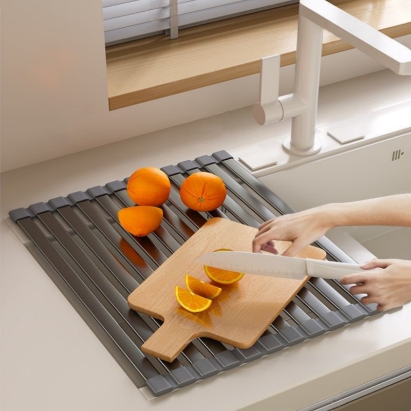 Sink Drain Rack Silicone Roller Blind