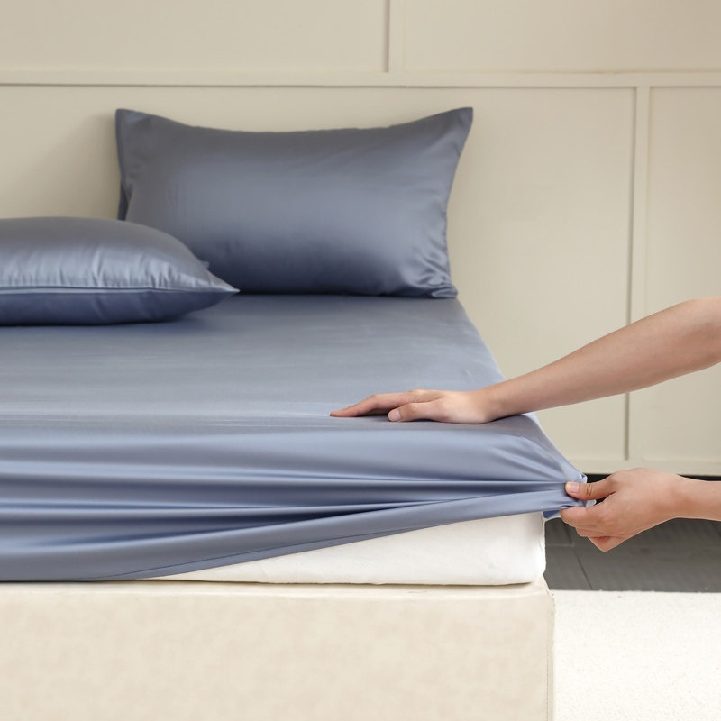 Premium Tencel Fitted Sheet Single Piece Cool-to-the-touch For Summer Bare-sleeping